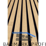 Akustikpaneel Muster mit Softkante Wei�tanne Natur roh / schwarz