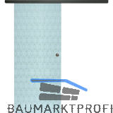 SOLIDO Glasschiebet�r Set Edelstein Gr. Smaragd wei�, Muschelgriff schwarz, 920