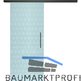 SOLIDO Glasschiebet�r Set Edelstein Grande Smaragd wei�, Sto�griff schwarz, 820