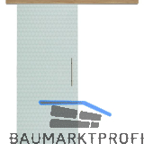 Glasschiebet�r Set Smaragd klar, Inlay Risseiche, Sto�griff silber, 920 mm