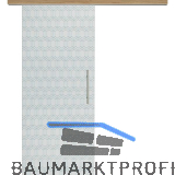 Glasschiebet�r Set Grande Smaragd klar, Inlay Risseiche, Sto�griff silber, 820