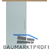 Glasschiebet�r Set Smaragd wei�, Inlay Risseiche, Sto�griff silber, 820 mm