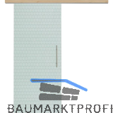 Glasschiebet�r Set Smaragd klar, Inlay Achat, Sto�griff silber, 820 mm