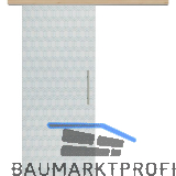 Glasschiebet�r Set Grande Smaragd klar, Inlay Achat, Sto�griff silber, 920