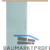 Glasschiebet�r Set Brillant wei�, Inlay Achat, Sto�griff silber, 920 mm