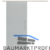 Glasschiebet�r Set Diamant klar, Inlay Bianco, Sto�griff silber, 920 mm