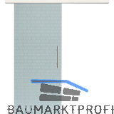 Glasschiebet�r Set Smaragd wei�, Inlay Bianco, Sto�griff silber, 820 mm