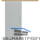 Glasschiebet�r Set Diamant klar, Inlay Eiche, Sto�griff silber, 820 mm