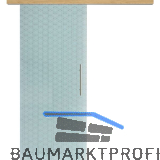 Glasschiebet�r Set Brillant wei�, Inlay Eiche, Sto�griff silber, 820 mm