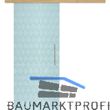 Glasschiebet�r Set Grande Smaragd wei�, Inlay Eiche, Sto�griff silber, 920