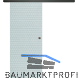 SOLIDO Glasschiebet�r Set Edelstein Smaragd klar, Muschelgriff schwarz, 720