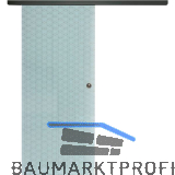 SOLIDO Glasschiebet�r Set Edelstein Brillant wei�, Muschelgriff schwarz, 720