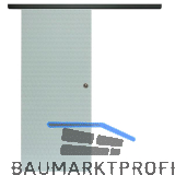 SOLIDO Glasschiebet�r Set Edelstein Smaragd wei�, Muschelgriff schwarz, 720