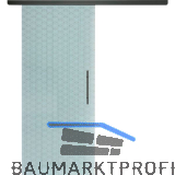 SOLIDO Glasschiebet�r Set Edelstein Brillant wei�, Sto�griff schwarz, 720