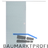 Glasschiebet�r Set Diamant wei�, Inlay wei�, Muschelgriff silber, 720 mm