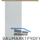 Glasschiebet�r Set Brillant klar, Inlay Risseiche, Muschelgriff silber, 720 mm