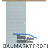 Glasschiebet�r Set Smaragd wei�, Inlay Risseiche, Muschelgriff silber, 720 mm