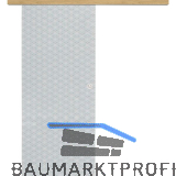 Glasschiebet�r Set Brillant klar, Inlay Eiche, Muschelgriff silber, 720 mm