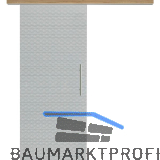 Glasschiebet�r Set Diamant klar, Inlay Risseiche, Sto�griff silber, 720 mm