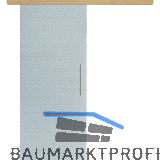 Glasschiebet�r Set Diamant wei�, Inlay Eiche, Sto�griff silber, 720 mm