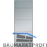 SOLIDO Verglasungsvariante A Satiniert mit 4 Rillen f�r Modell Smart 446/1544