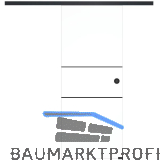 SOLIDO Glasschiebet�r Set Industry 1, Beschl�ge/Muschelgriff schwarz, 920x2100