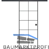 SOLIDO Glasschiebet�r Set Industry 5, Beschl�ge/Muschelgriff schwarz, 920x2100