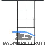 SOLIDO Glasschiebet�r Set Industry 5, Beschl�ge/Sto�griff schwarz, 820x2100