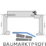 SOLIDO Smart Fertigholzzarge CPL Schwarz Links 600/2010/285 mm