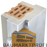 DOMOFERM Stahlumfassungszarge Profil 42 M mit Bodeneinstand, 1000/2000/160 mm