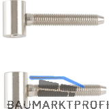 SOLIDO Donau T�rbandfl�gelteil f�r 3-tlg Band, Edelstahloptik