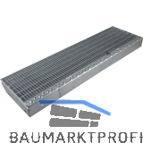 Gitterroststufe R11, 50/3, 1500 x 305 mm, Maschenteilung 33 x 11 mm