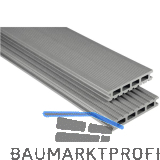KOVALEX WPC Terrassendiele Hohlkammerprofil grau mattiert, 26x145x4000mm