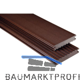 KOVALEX WPC Terrassendiele Vollprofil schokobraun mattiert, 26x145x5000mm