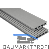 KOVALEX WPC Terrassendiele Hohlkammerprofil grau geb�rstet, 26x145x6000mm