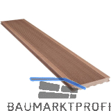 SILVADEC WPC Terrassendiele Elegance gerillt Exotic Braun, 23x138x4000mm