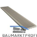 SILVADEC Terrassendiele Elegance gerillt Hellgrau, 23x138x6000mm