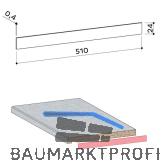 WERZALIT Laminatstreifen Compact polarwei� mit Schmelzkleber