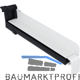 Seitenabschluss BF2504 f�r Sichtmauer, Aluminium RAL 9016 Verkehrswei�, 210 mm