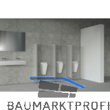 SOLIDO WC Sichtschutzwand kiesel