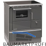 LOHBERGER Festbrennstoffherd Rega 75 Anthrazit-metallic