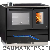 LOHBERGER Festbrennstoffherd Style 94, Schwarz