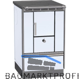 LOHBERGER Festbrennstoffherd Rega 50, Wei�