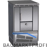 LOHBERGER Festbrennstoffherd Rega 50, Edelstahl