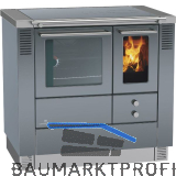 LOHBERGER Festbrennstoffherd LC 75 B Edition wei�, inkl. Stahlplatte