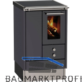 LOHBERGER Festbrennstoffherd LM 50 Edition inkl. Stahlkochfeld, Anthrazit