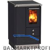 LOHBERGER Festbrennstoffherd LM 50 Edition inkl. Stahlkochfeld, Schwarz