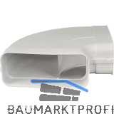 OPTIMAIRO Flachkanalbogen 90� waagerecht 222 x 89 Kunststoff wei�