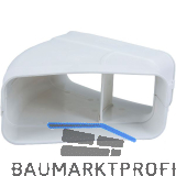 OPTIMAIRO Flachkanalbogen 45� waagerecht 222 x 89 Kunststoff wei�