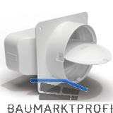 OPTIMAIRO Maueranschluss-Stutzen 222 x 89 Kunststoff wei�
